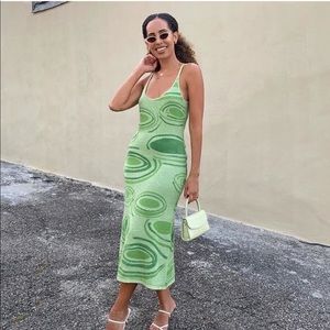 House of Sunny Hockney Dress Lilypads Palm Green - Size 4